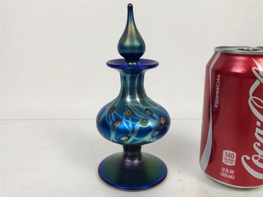 Stunning Carl Radke Phoenix Studios Art Glass Bottle With Stopper [Photo 2]