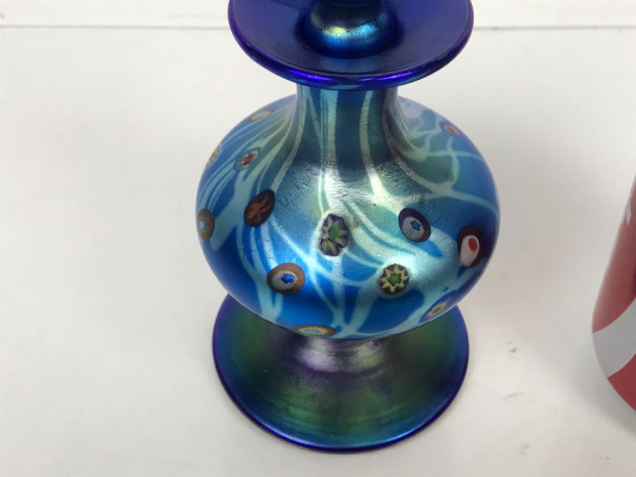 Stunning Carl Radke Phoenix Studios Art Glass Bottle With Stopper [Photo 6]