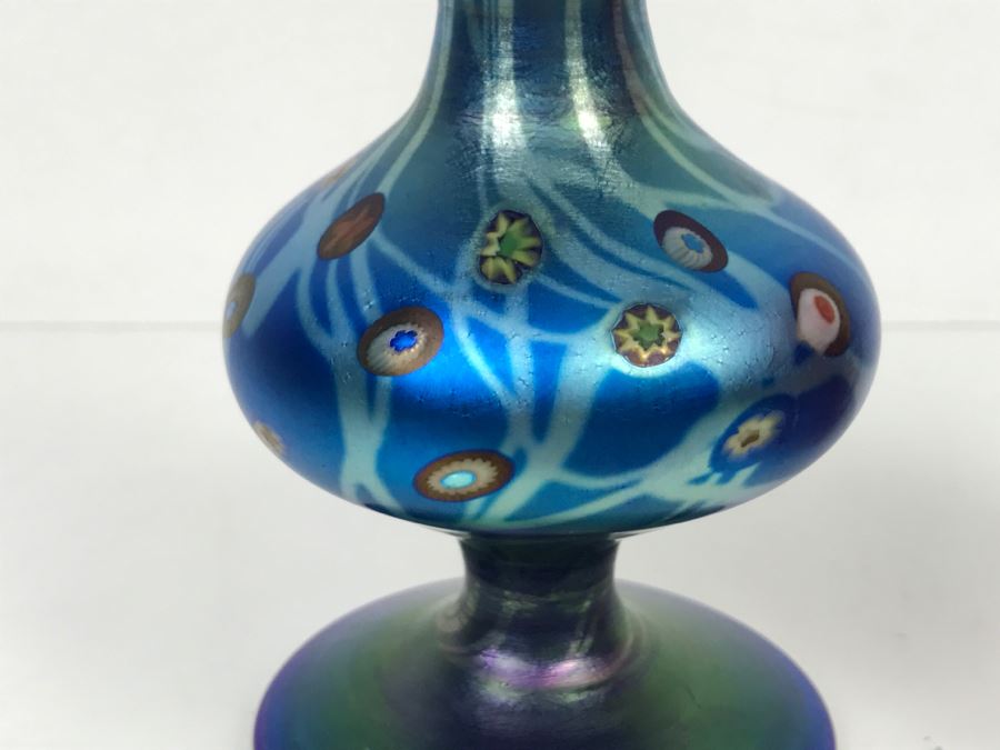 Stunning Carl Radke Phoenix Studios Art Glass Bottle With Stopper