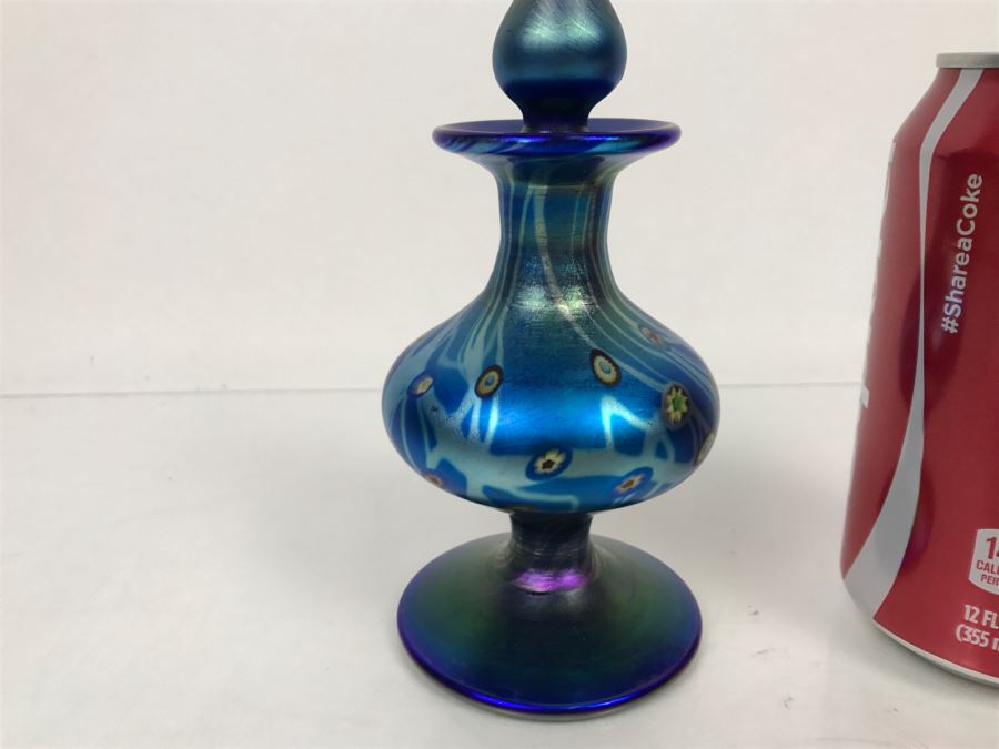 Stunning Carl Radke Phoenix Studios Art Glass Bottle With Stopper [Photo 10]