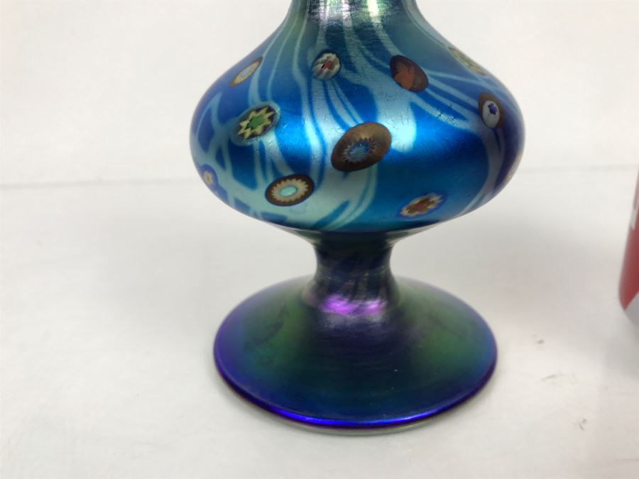 Stunning Carl Radke Phoenix Studios Art Glass Bottle With Stopper [Photo 9]