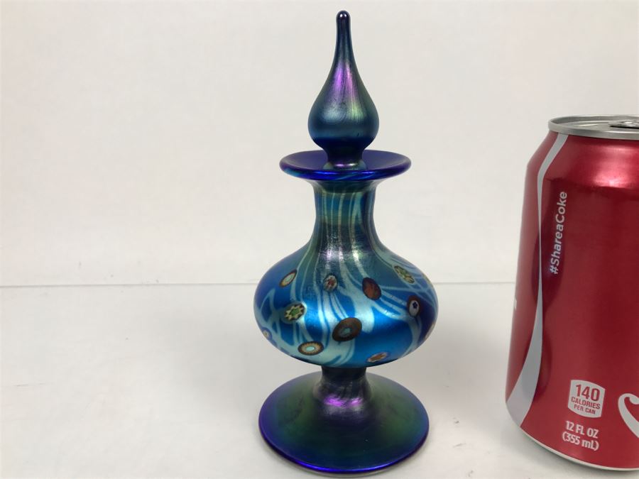 Stunning Carl Radke Phoenix Studios Art Glass Bottle With Stopper [Photo 7]