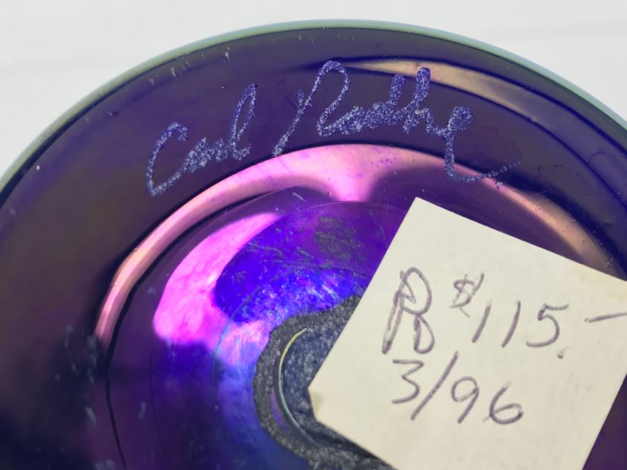 Stunning Carl Radke Phoenix Studios Art Glass Bottle With Stopper [Photo 16]