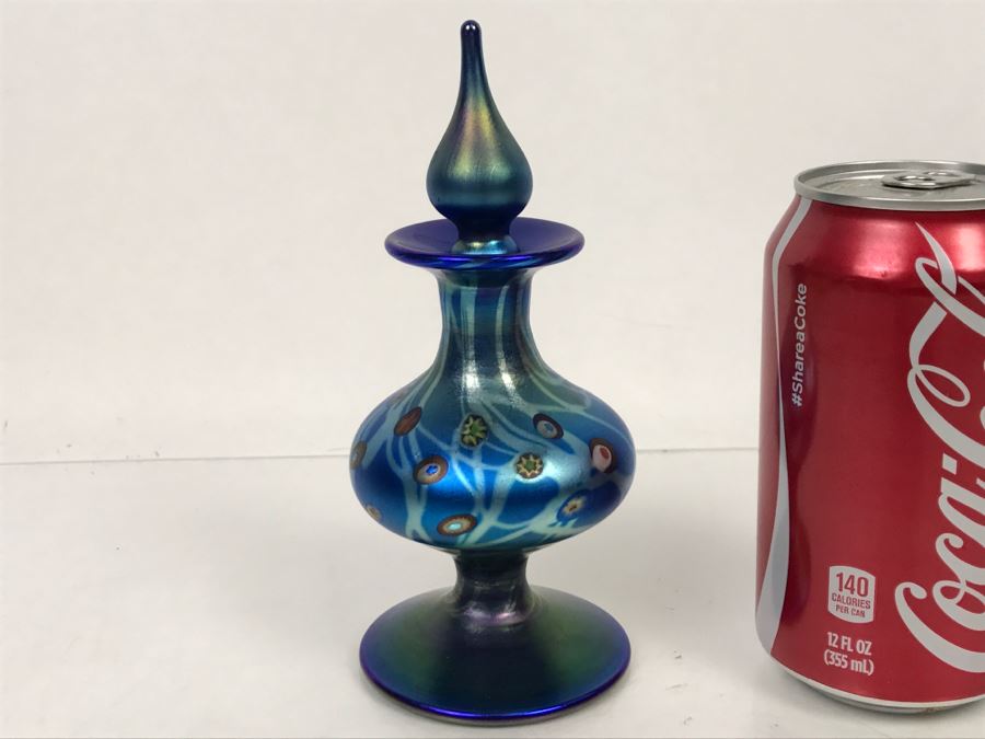 Stunning Carl Radke Phoenix Studios Art Glass Bottle With Stopper [Photo 1]
