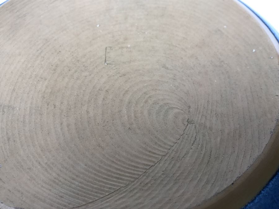 Signed Blue Glaze Japanese Bowl [Photo 13]