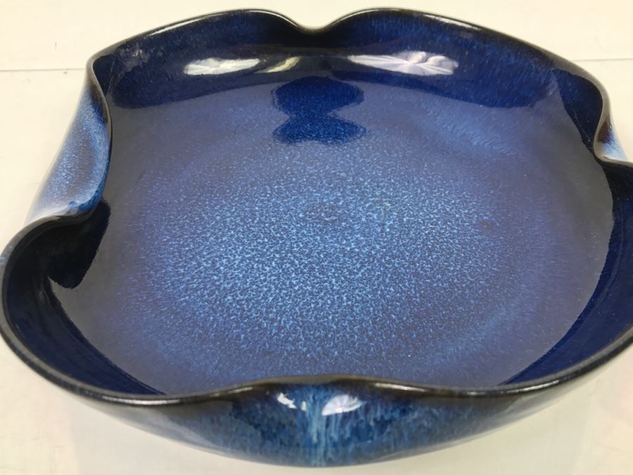 Signed Blue Glaze Japanese Bowl [Photo 6]