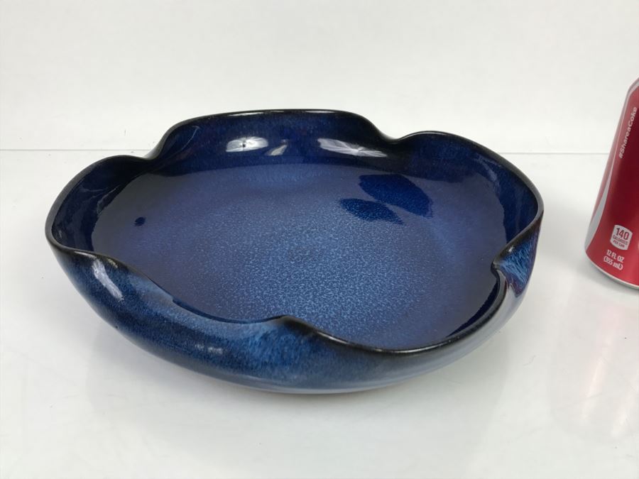 Signed Blue Glaze Japanese Bowl [Photo 8]