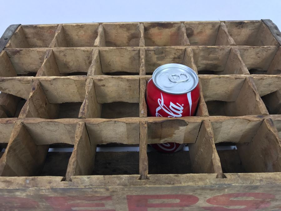 Vintage Wooden PEPSI Cola Bottle Case 24 Bottles Yuba City Drink Pepsi-Cola [Photo 7]