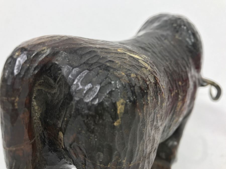 Vintage Wooden Carved Bull Sculpture [Photo 14]
