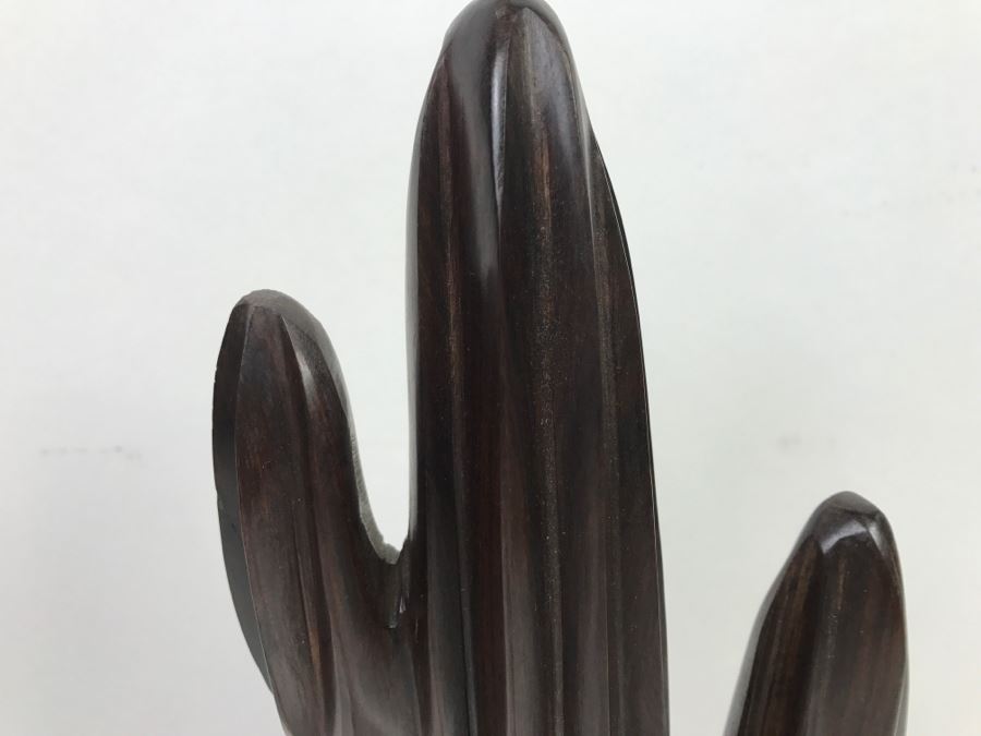 Vintage Carved Ironwood Cactus Wood Carving Sculpture [Photo 5]