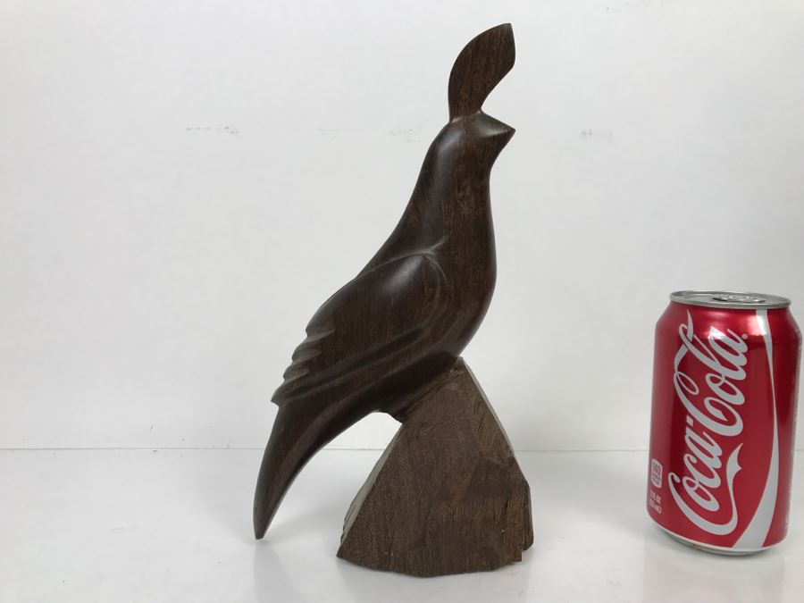 Vintage Carved Ironwood Quail Bird Wood Carving Sculpture [Photo 2]