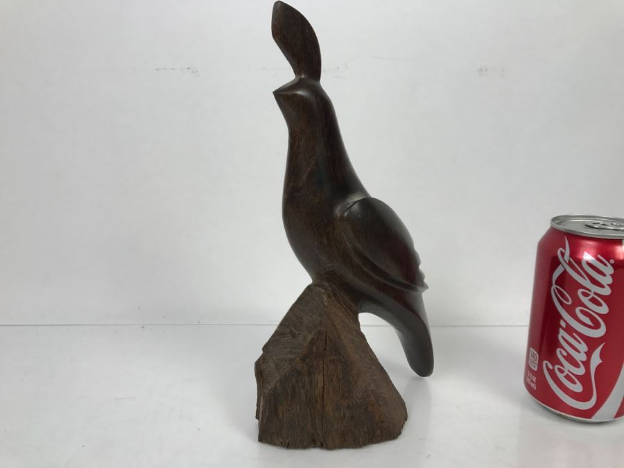 Vintage Carved Ironwood Quail Bird Wood Carving Sculpture [Photo 7]