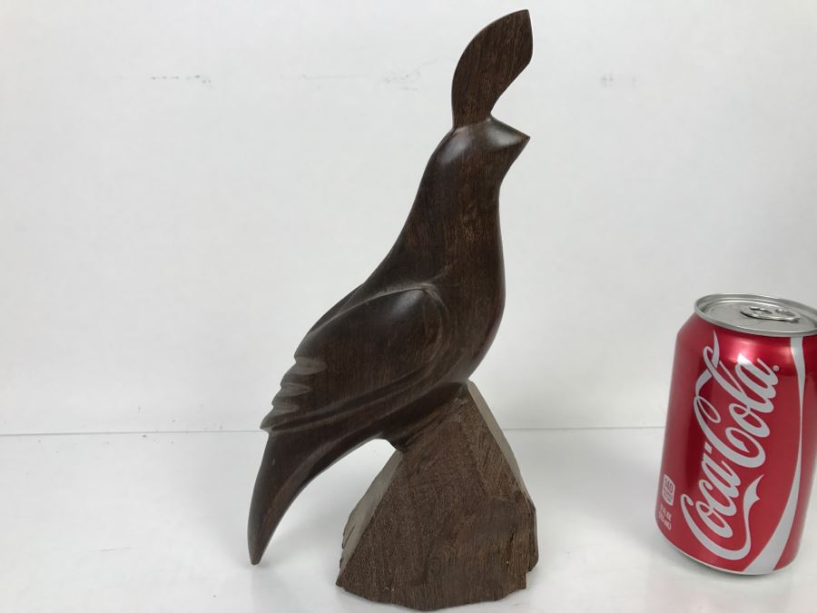 Vintage Carved Ironwood Quail Bird Wood Carving Sculpture [Photo 1]
