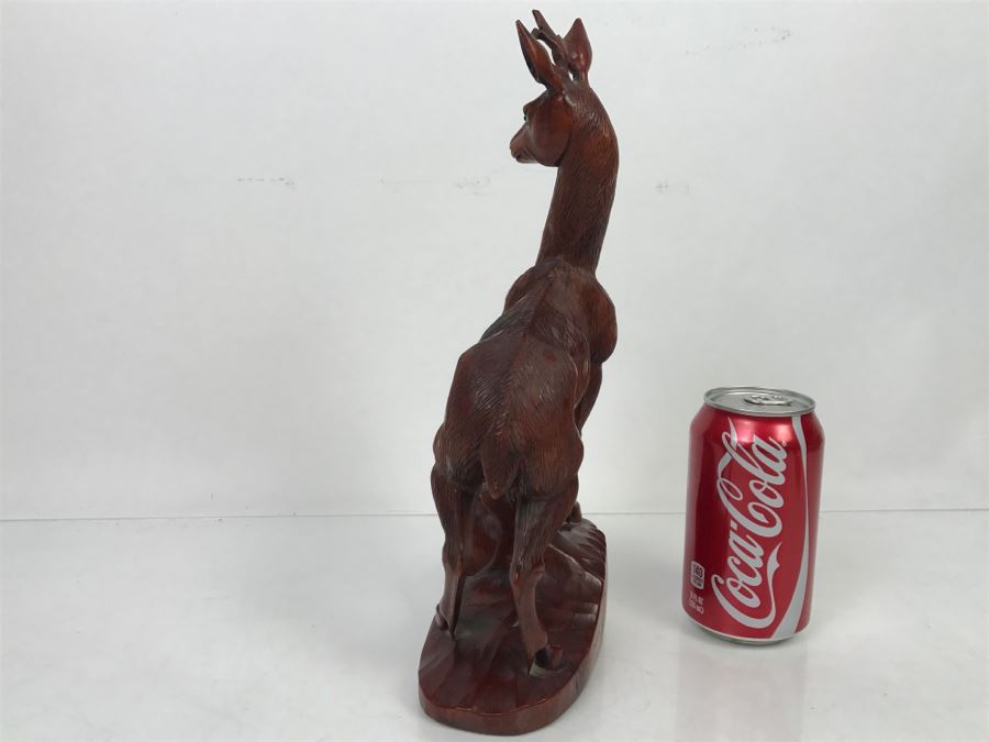 Vintage Chinese Wood Carving Sculpture Of Deer [Photo 13]