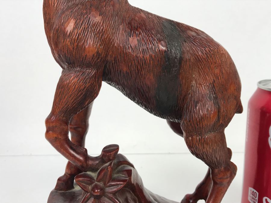 Vintage Chinese Wood Carving Sculpture Of Deer [Photo 7]