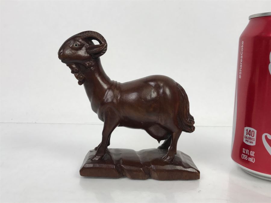 Wood Carving Sculpture Of A Goat [Photo 3]