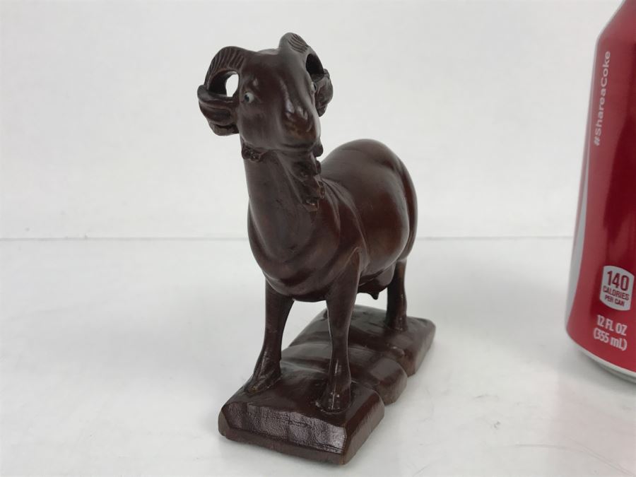 Wood Carving Sculpture Of A Goat [Photo 4]