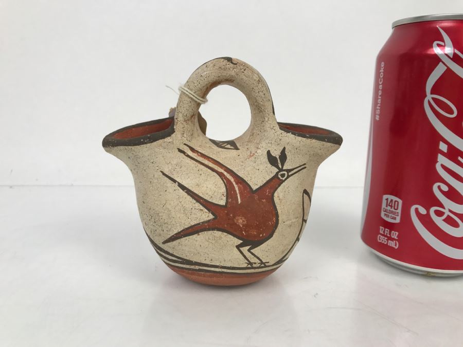 Vintage Zia Pueblo Pottery Wedding Vase Pot