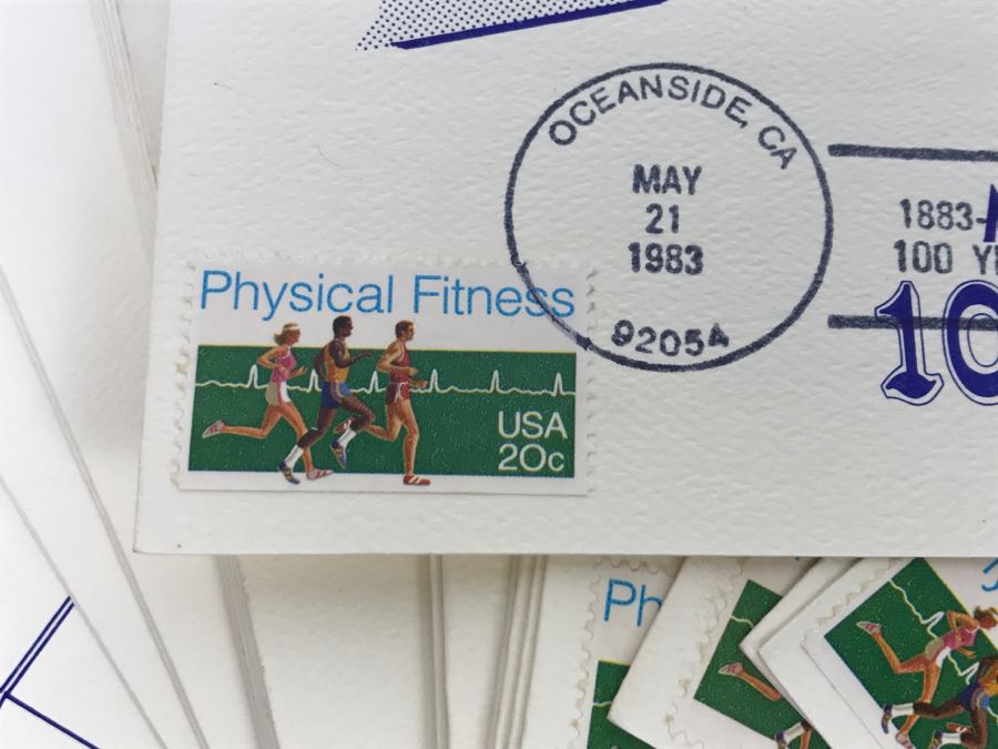 Collection Of Centennial Celebration Ceremony Programs Stamps From The 100th Anniversay Of The Oceanside, CA United States Post Office 1983 [Photo 4]