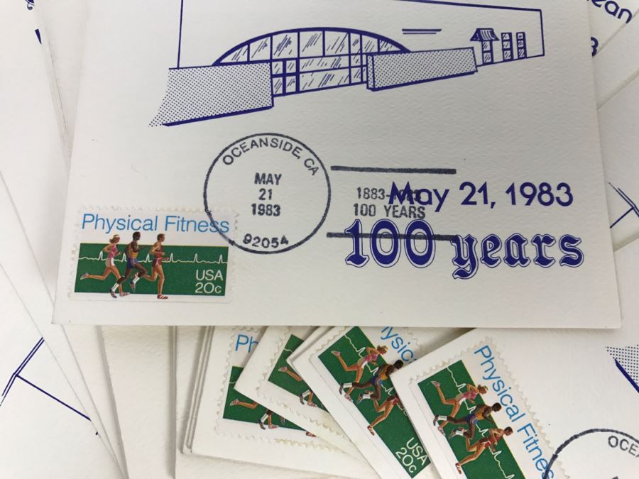 Collection Of Centennial Celebration Ceremony Programs Stamps From The 100th Anniversay Of The Oceanside, CA United States Post Office 1983 [Photo 3]