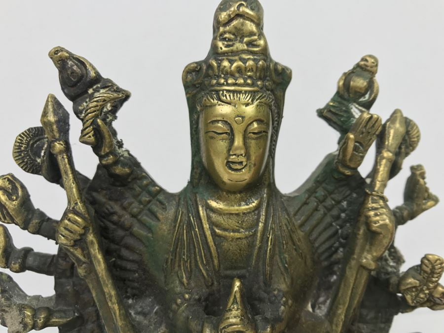 Vintage Tibet Buddhism Brass 1000 Arms Avalokiteshvara Guan Yin Kwan-Yin Buddha Statue [Photo 11]