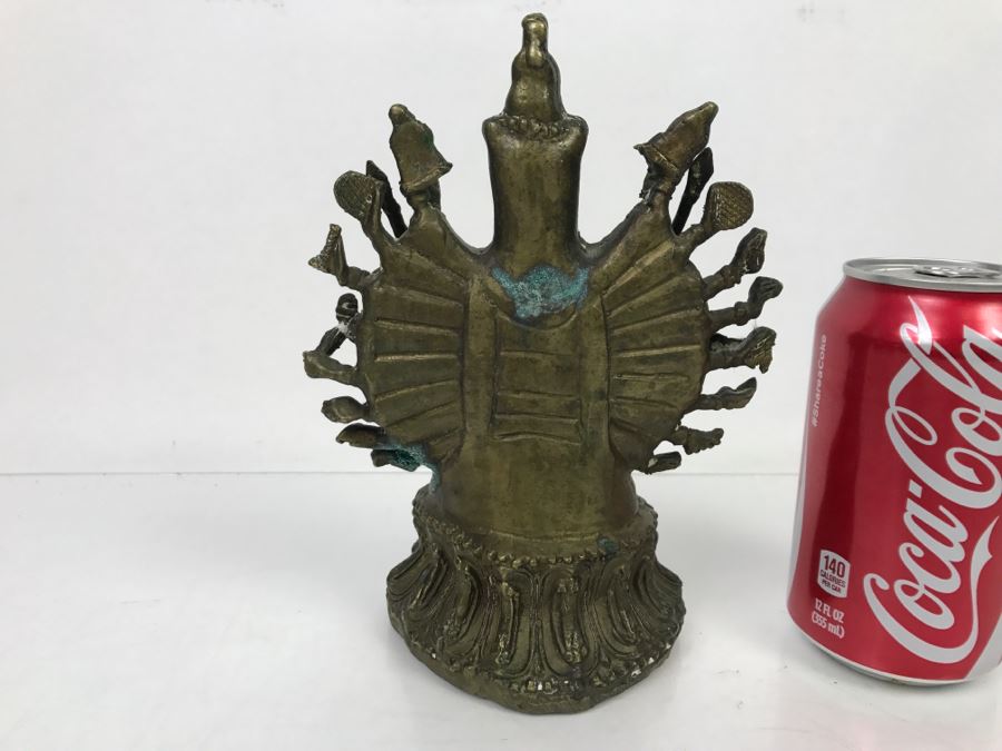 Vintage Tibet Buddhism Brass 1000 Arms Avalokiteshvara Guan Yin Kwan-Yin Buddha Statue [Photo 13]