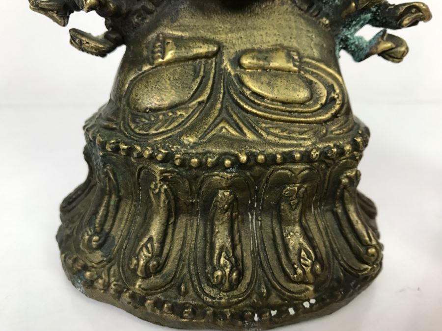 Vintage Tibet Buddhism Brass 1000 Arms Avalokiteshvara Guan Yin Kwan-Yin Buddha Statue [Photo 7]