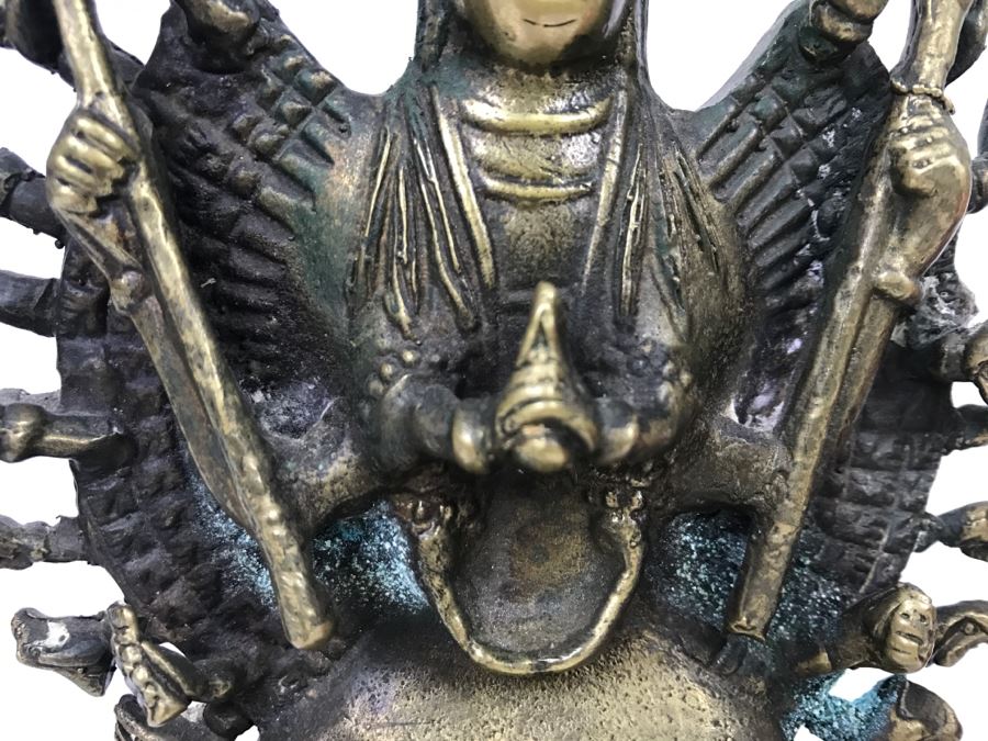 Vintage Tibet Buddhism Brass 1000 Arms Avalokiteshvara Guan Yin Kwan-Yin Buddha Statue [Photo 10]