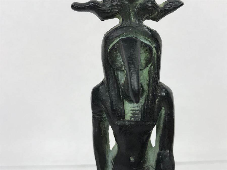 Vintage Metal Statue Sculpture Of Egyptian God Seth God Of Chaos And Destruction [Photo 9]