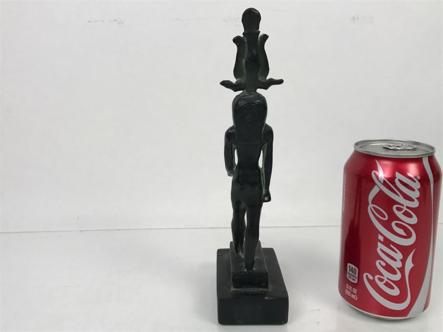 Vintage Metal Statue Sculpture Of Egyptian God Seth God Of Chaos And Destruction [Photo 14]