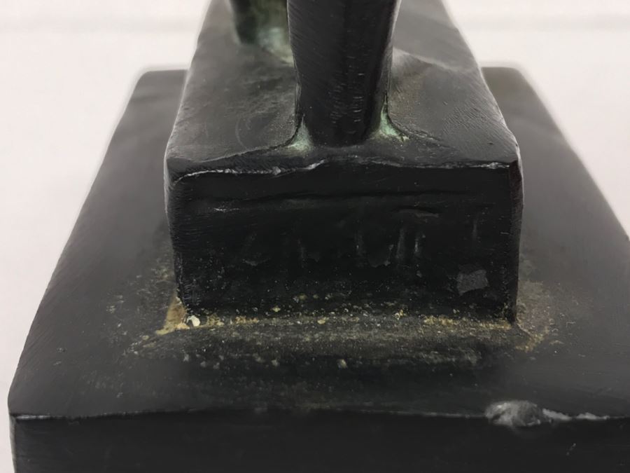 Vintage Metal Statue Sculpture Of Egyptian God Seth God Of Chaos And Destruction [Photo 16]