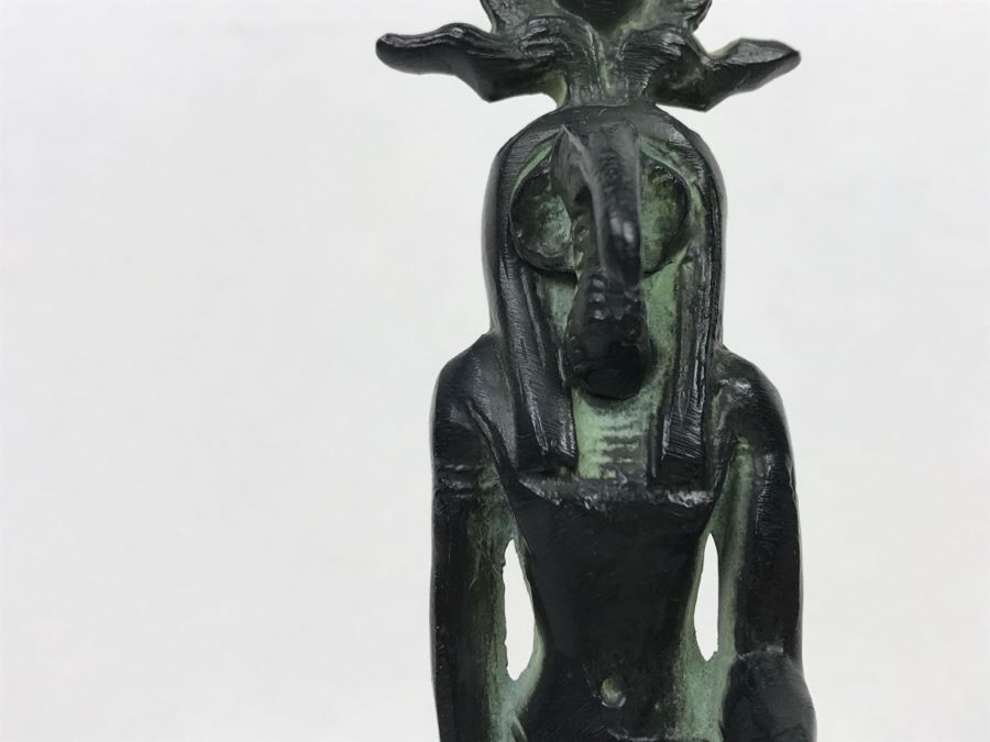 Vintage Metal Statue Sculpture Of Egyptian God Seth God Of Chaos And Destruction [Photo 10]