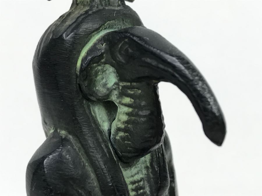 Vintage Metal Statue Sculpture Of Egyptian God Seth God Of Chaos And Destruction [Photo 4]
