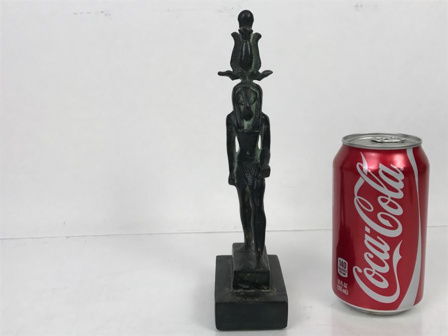 Vintage Metal Statue Sculpture Of Egyptian God Seth God Of Chaos And Destruction [Photo 7]
