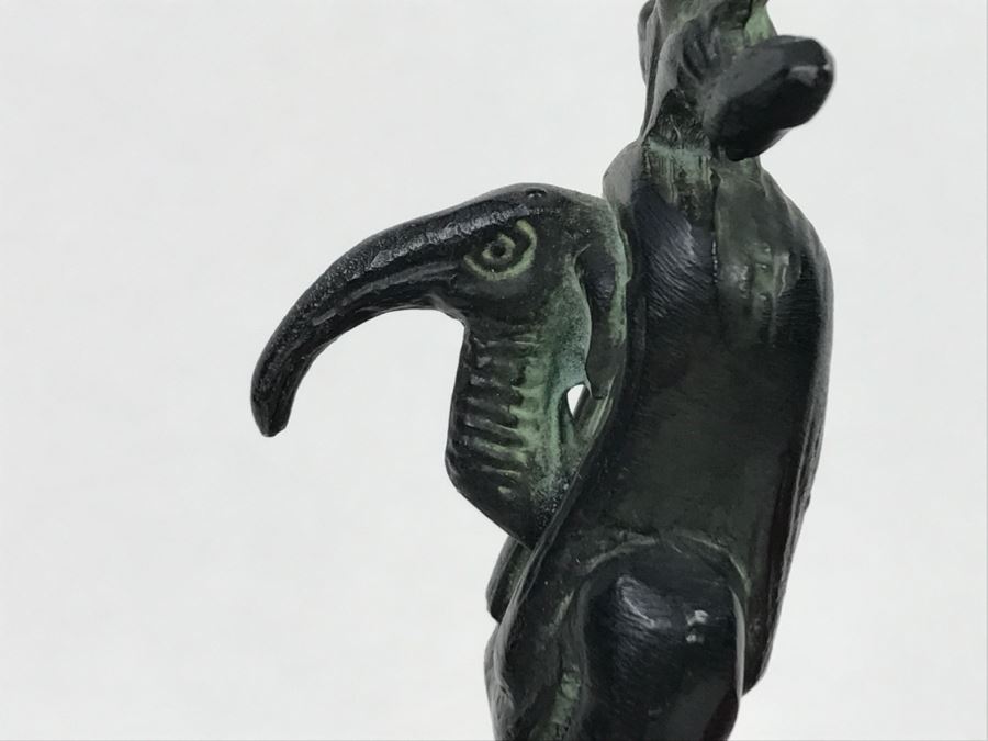 Vintage Metal Statue Sculpture Of Egyptian God Seth God Of Chaos And Destruction [Photo 13]