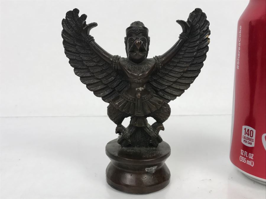 Metal Bronze Copper Sculpture Of Eagle Diety