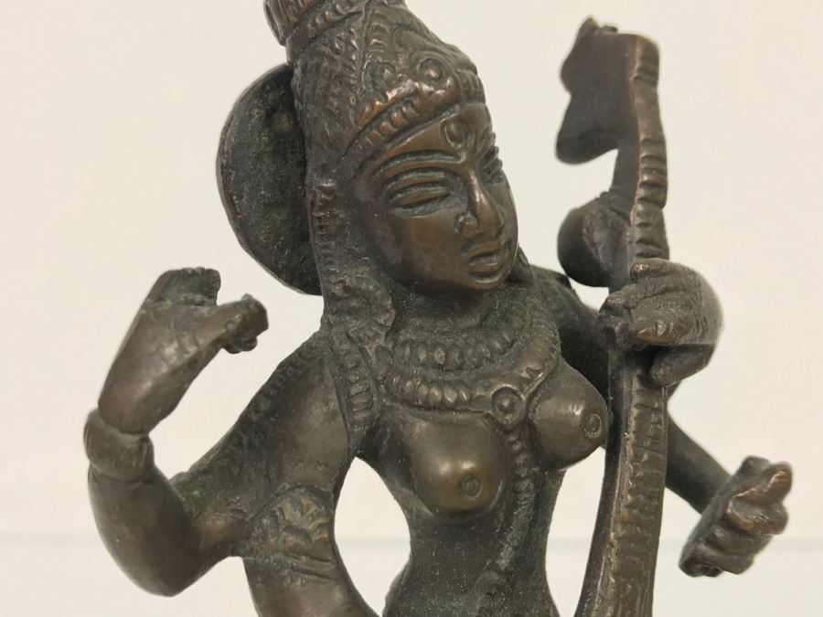 Copper Bronze Indian Sculpture Of Saraswati [Photo 16]