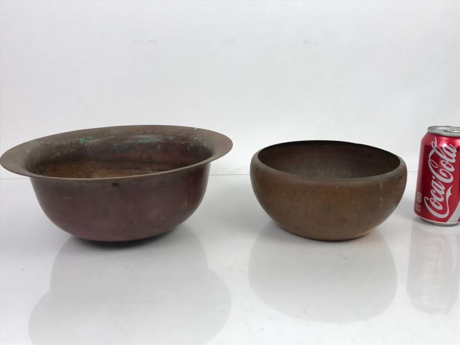 Pair Of Vintage Copper Bowls [Photo 1]