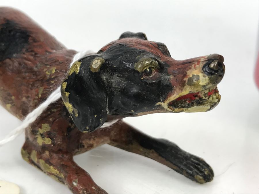 Old Hand Painted Metal Dog [Photo 5]