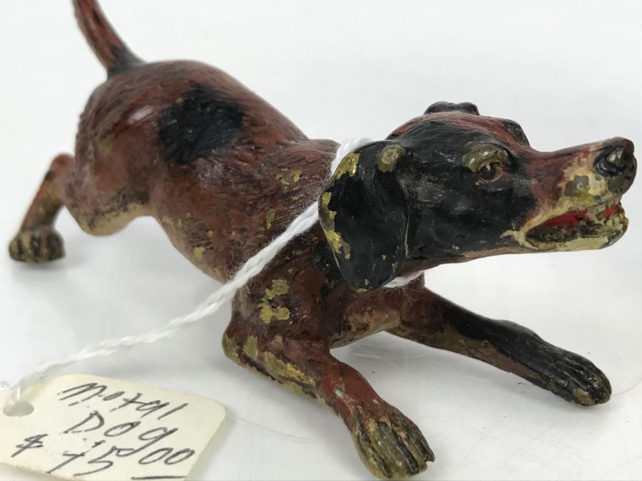 Old Hand Painted Metal Dog [Photo 6]