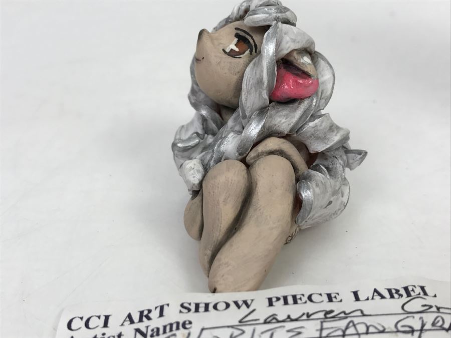 CCI Comic-Con International Art Show Hand Painted Clay Sculpture By Lauren Greenberg Chobits Fan Girl [Photo 7]