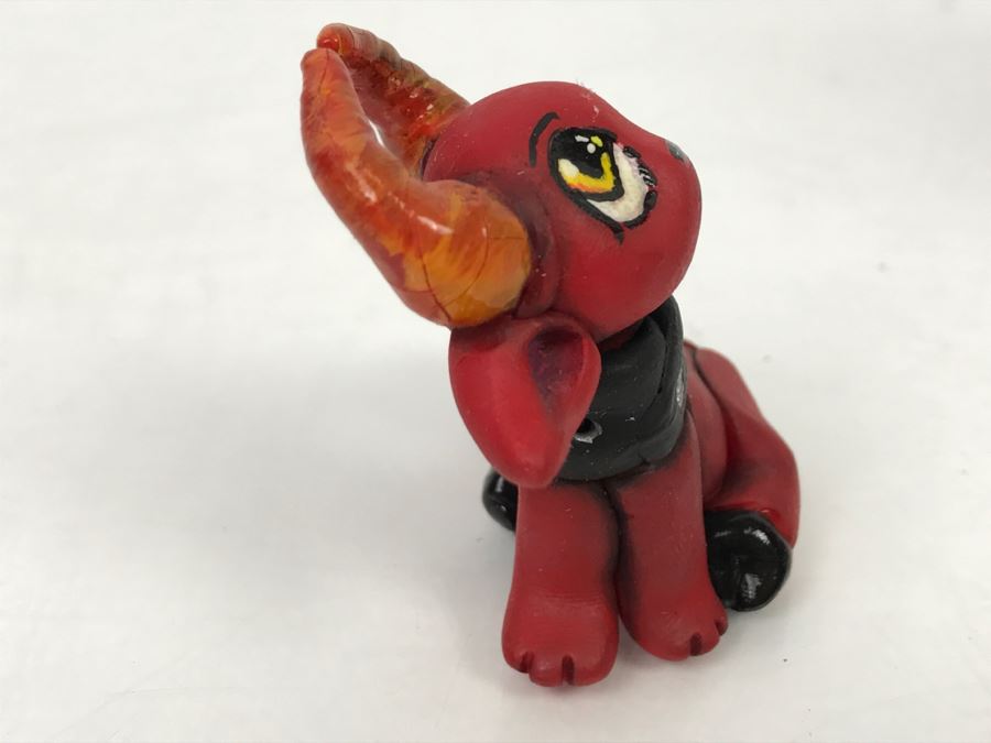 CCI Comic-Con International Art Show Hand Painted Clay Sculpture By Lauren Greenberg Torch Demon [Photo 7]