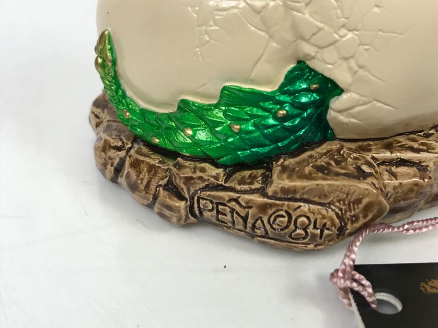 Vintage 1984 Windstone Editions North Hollywood CA PENA Hatching Dragon Figurine [Photo 8]
