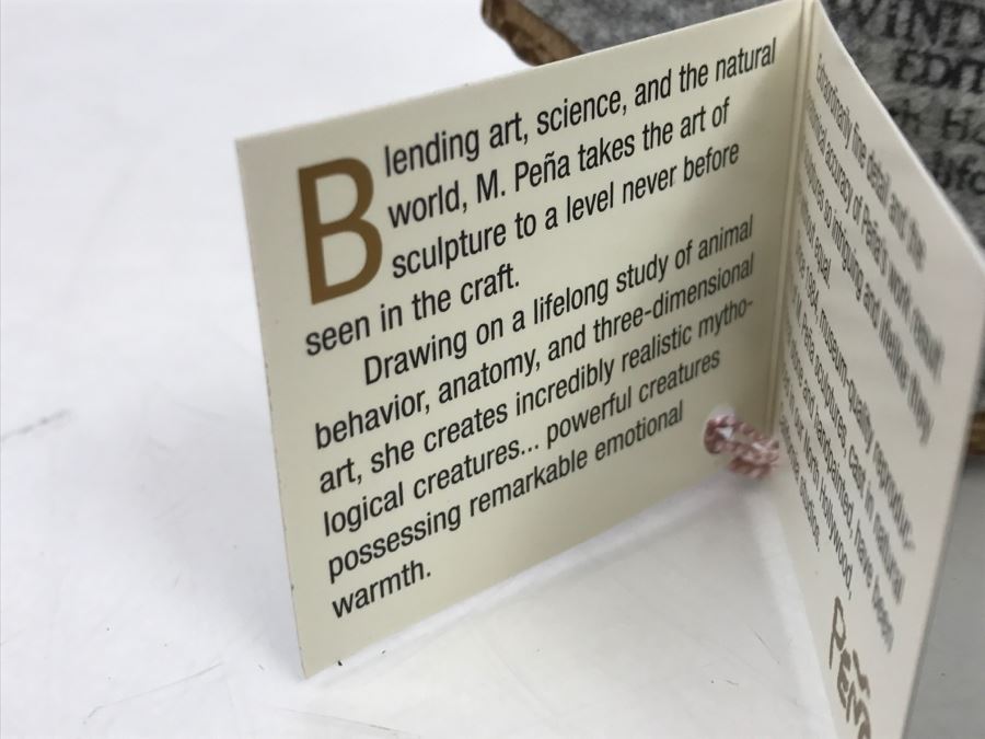 Vintage 1984 Windstone Editions North Hollywood CA PENA Hatching Dragon Figurine [Photo 13]