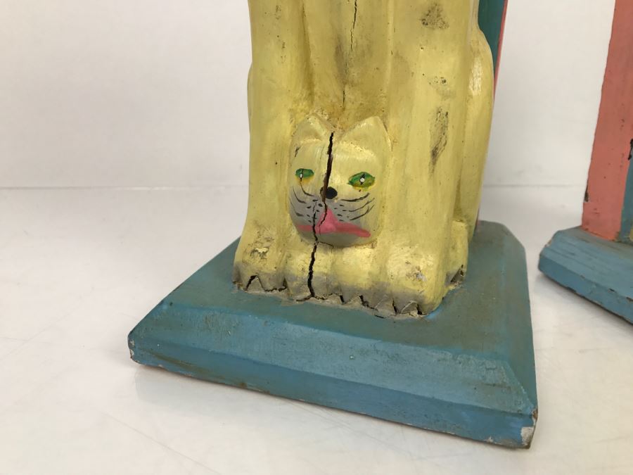 Pair Of Cat Bookends Made In Indonesia [Photo 4]