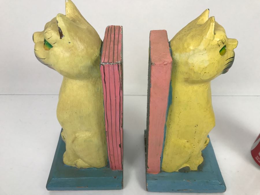 Pair Of Cat Bookends Made In Indonesia [Photo 8]
