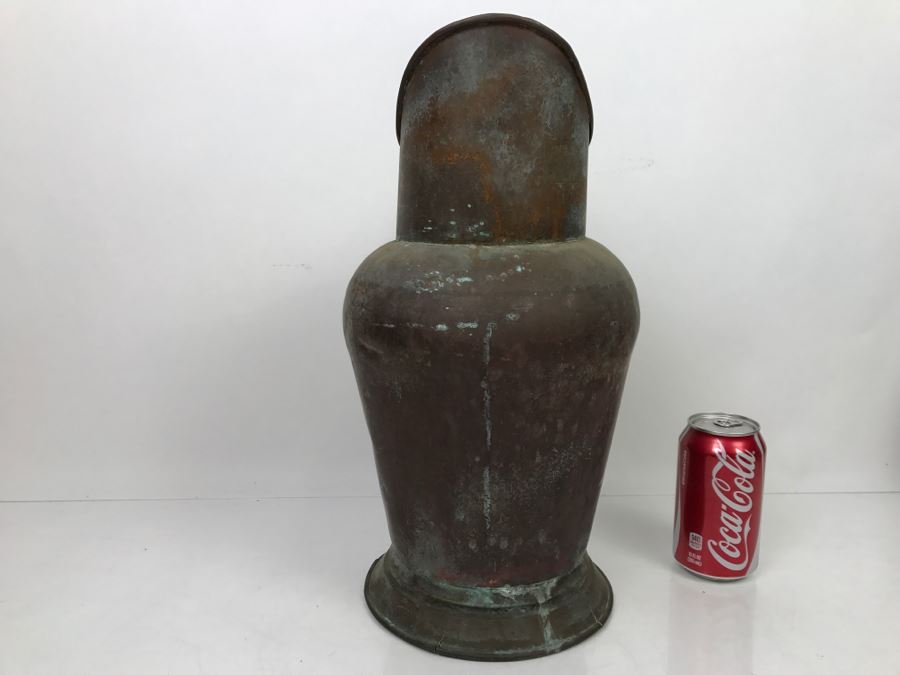 Vintage Copper Pitcher From Holland (See Photos For Cracks In Metal Along Base) [Photo 6]