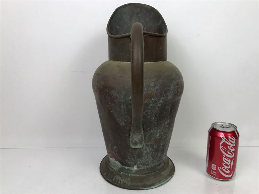 Vintage Copper Pitcher From Holland (See Photos For Cracks In Metal Along Base) [Photo 10]