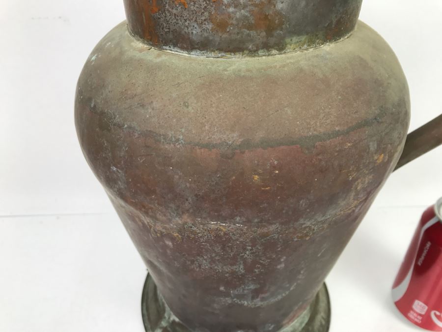 Vintage Copper Pitcher From Holland (See Photos For Cracks In Metal Along Base) [Photo 4]