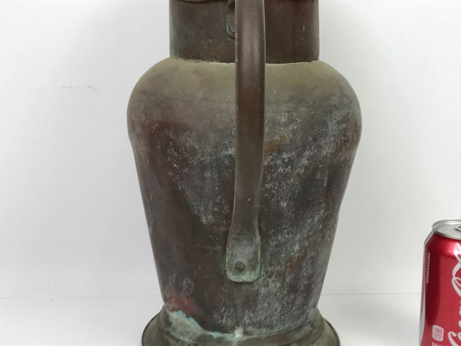 Vintage Copper Pitcher From Holland (See Photos For Cracks In Metal Along Base) [Photo 9]
